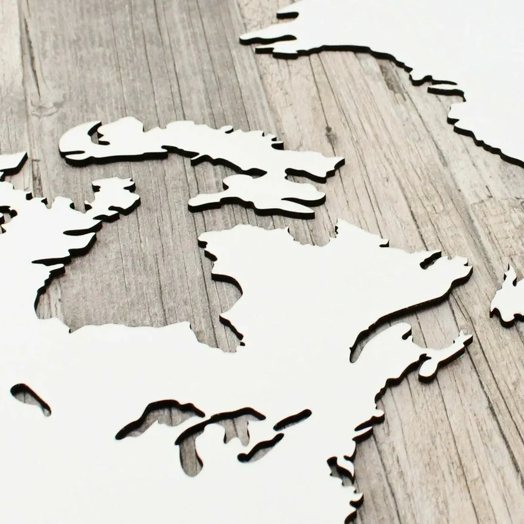 DUBLEZ | Drevená 3D mapa sveta na stenu