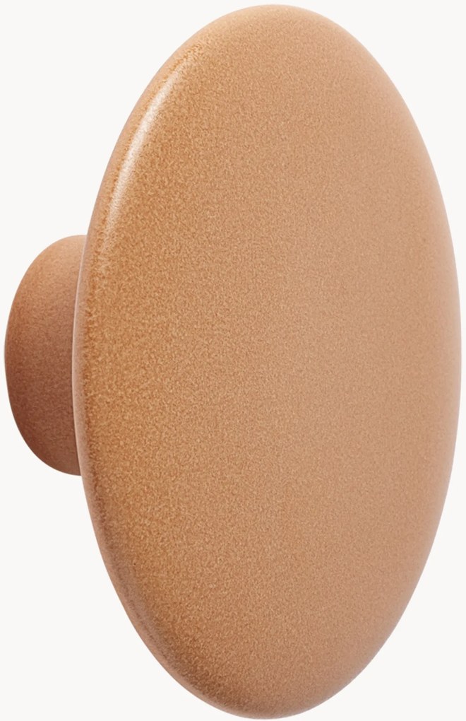 Nástenný háčik z dubového dreva Dots, Ø 13 cm