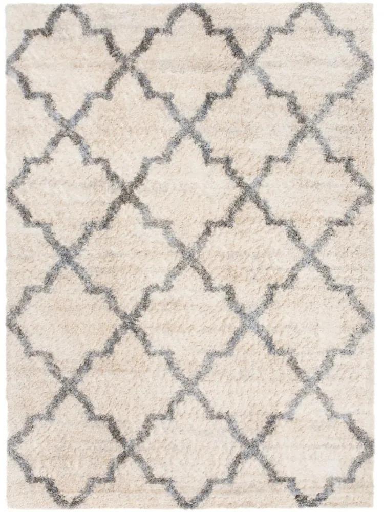 Kusový koberec shaggy Nuray krémový 200x300cm