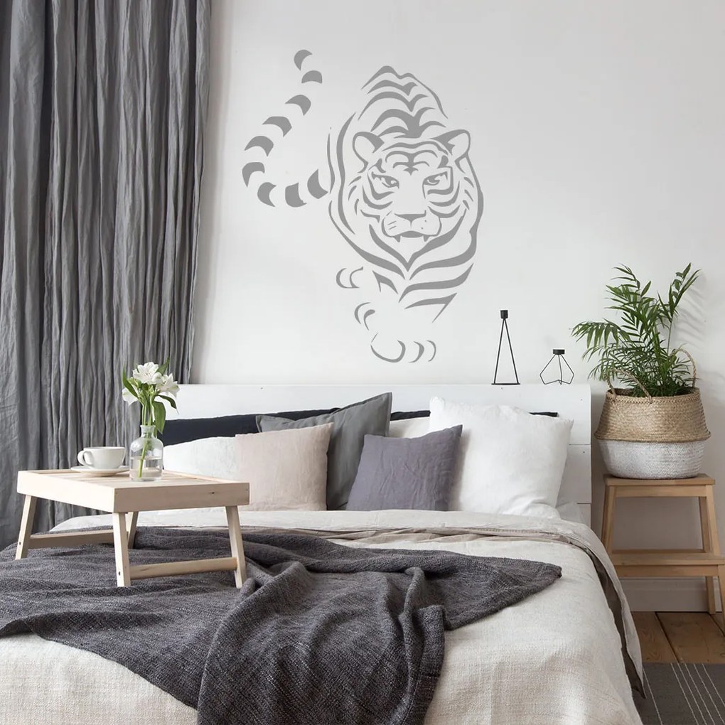 Veselá Stena Samolepka Tiger indický Farba: oranžová, Veľkosť: 130 x 100 cm