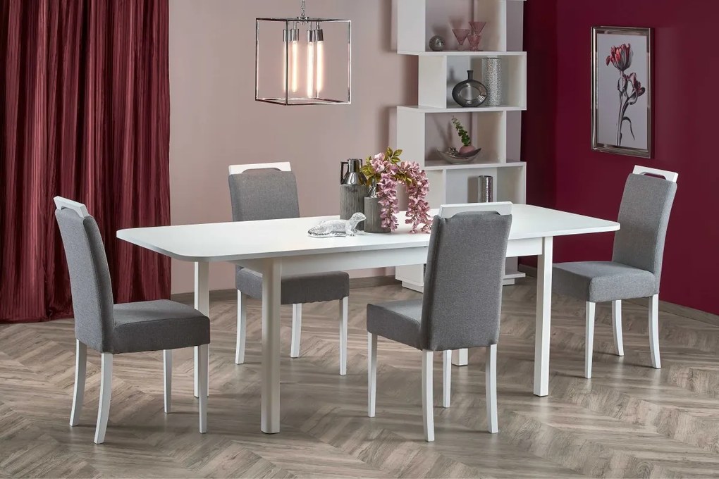 Jedálenský rozkladací stôl Florian 160/228 cm biely