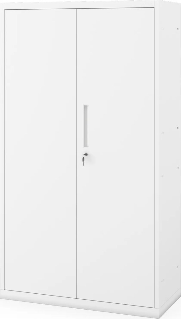 Kovová modulárna multifunkčná skriňa na podstavci biela MEGAN 1600 x 900 x 400 mm