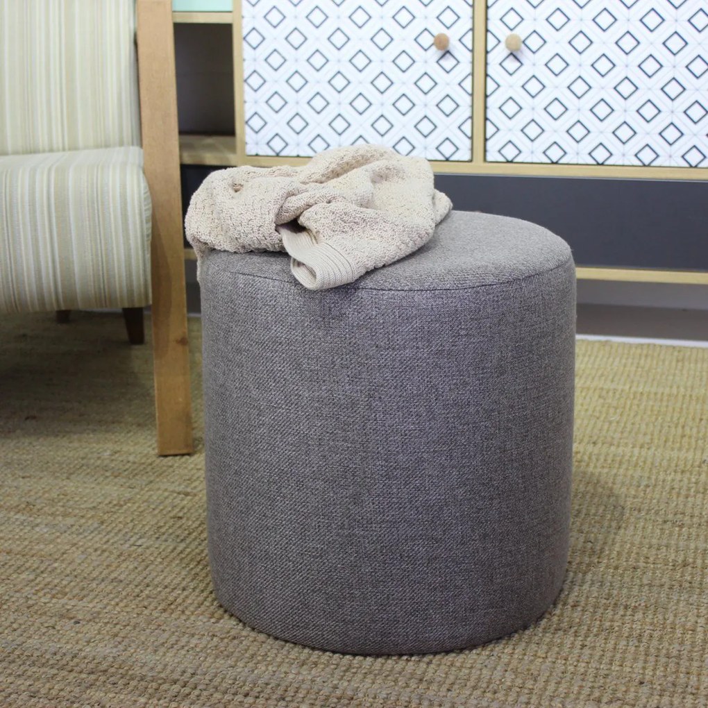 Taburetka Silindir Puf Brown