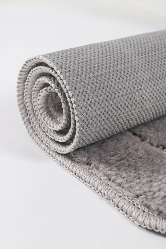 Sivé kúpeľňové predložky v súprave 2 ks 50x80 cm Kareli – Foutastic