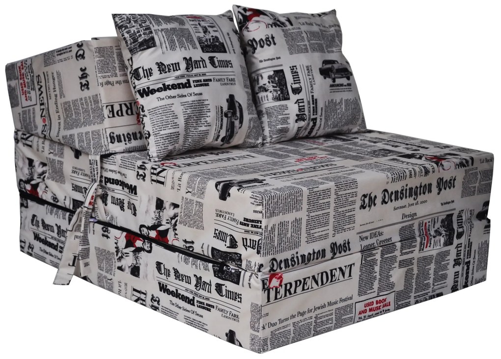 Rozkladacie molitanové kreslo (matrac) - noviny