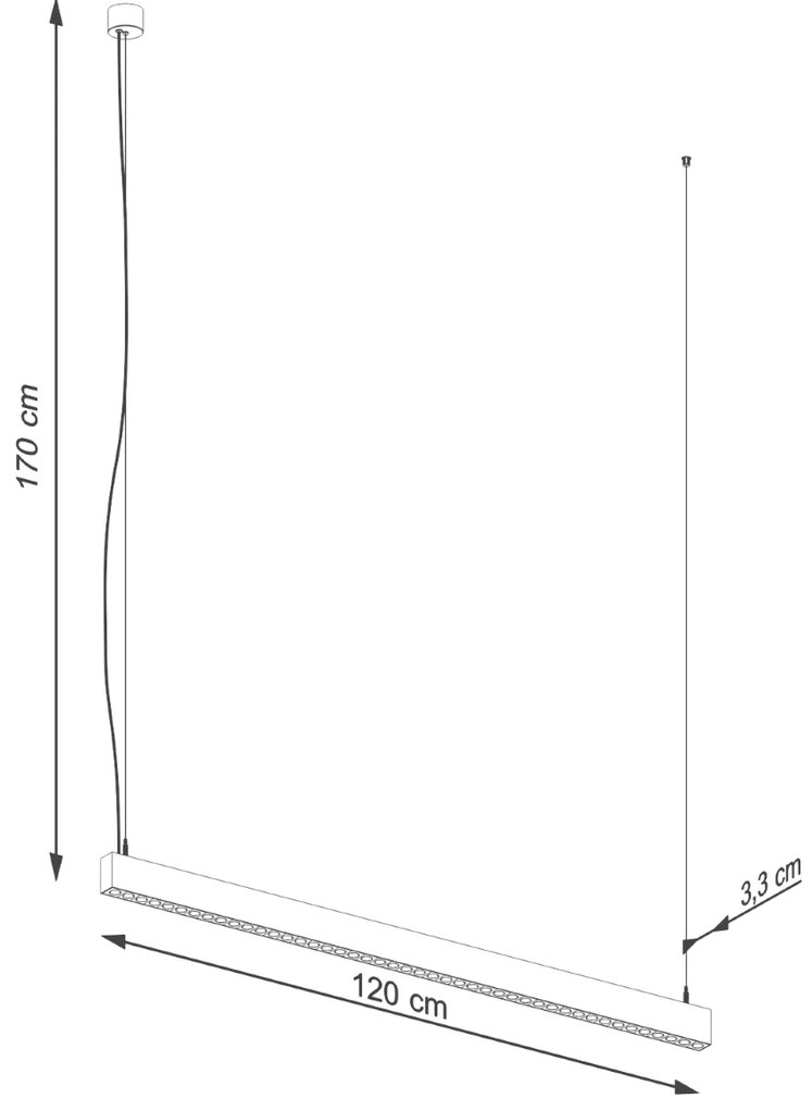 Thoro Lighting Závesné svietidlo SOREN schwarz LED 3000K