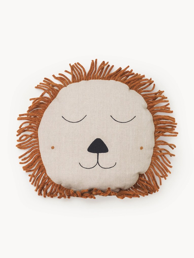 Ručne vyšívaný ľanový vankúš Safari