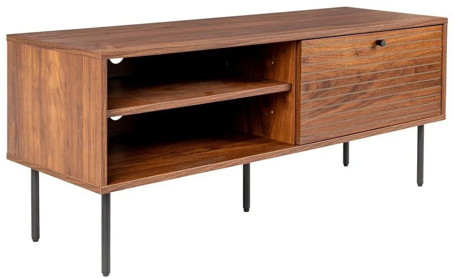 Hnedý TV stolík v dekore orecha 120x50x40 cm Stripes – White Label