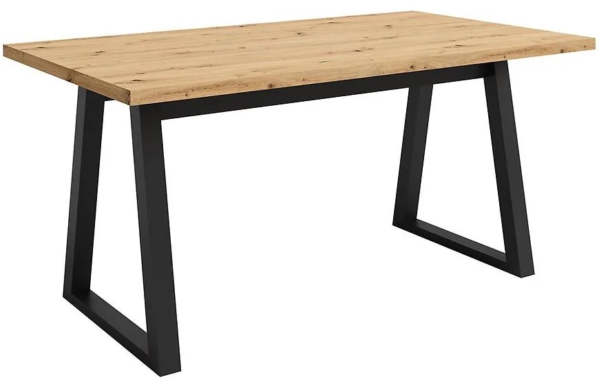 Stôl Iga Dub Artisan / Čierna Mat 160x90