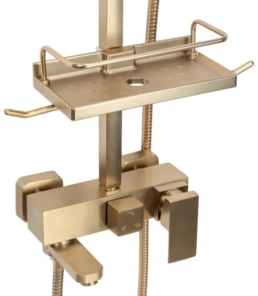 REA-P7050 - Sprchová súprava s batériou JACK, brúsené zlato