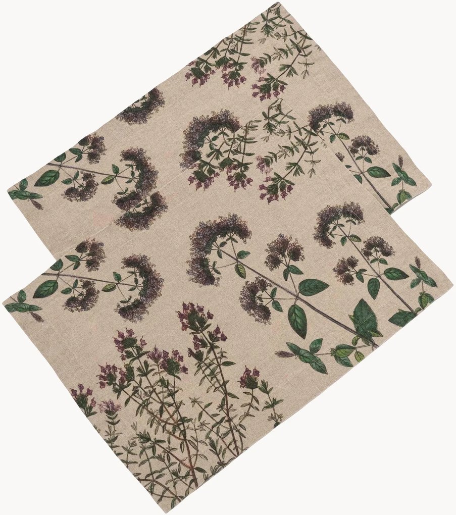 Ľanové prestierania Thyme & Oregano, 2 ks