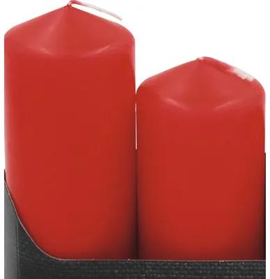 Adventné sviečky Hofer Ø8x15 cm červené