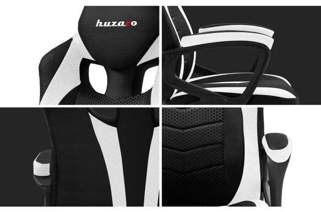 Herná stolička Force - 2.5 biela mesh