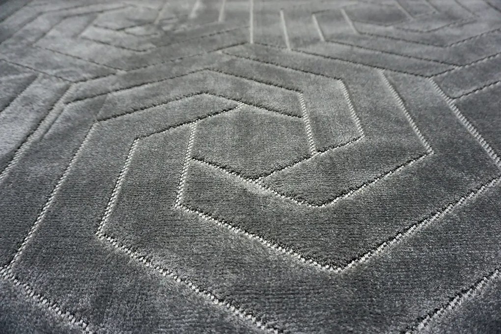 BE Koberec Kolekcia Zen Garden 2401 GREY – sivý obdĺžnikový Rozmer: 200x290 cm