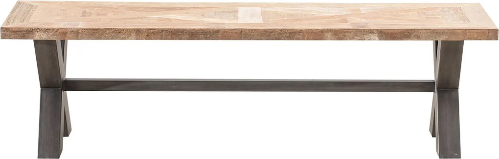 Lavička Moscal 160 x 40 x 46 cm black&amp;natural: