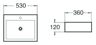 Mexen PAULA umývadlo, 53x36 CM, biela, 21935300