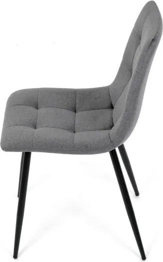 Jedálenská stolička zamatová, sivá DCL-X7015 GREY2