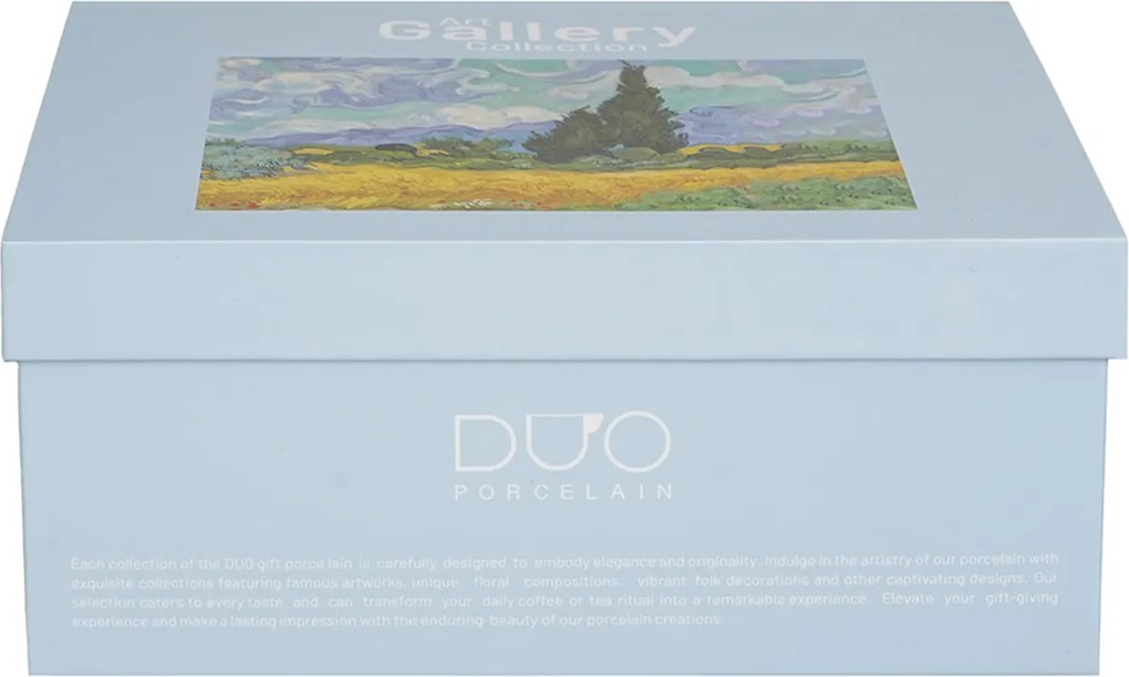 Porcelánová šálka s podšálkou Van Gogh Wheat Field 270 ml sada 2ks