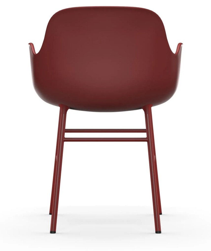 Stolička Form Armchair – červená/oceľ