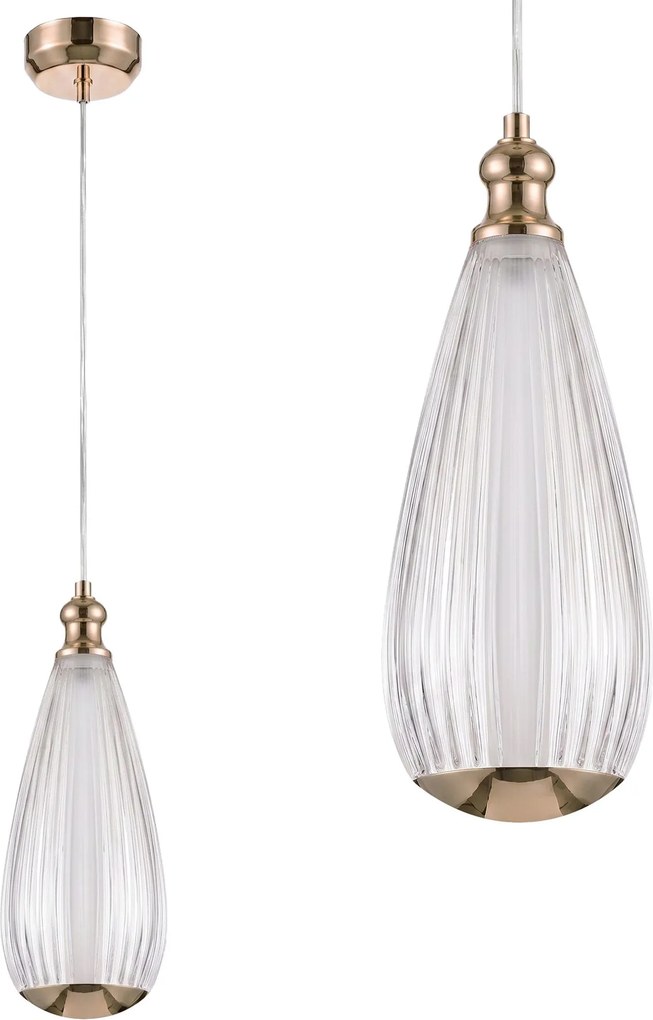 Toolight Toolight, LED závesné svietidlo, 8cm, 1W, 3000K, 500lm, LHJ120-CP, svetlé ružové zlato, OSW-03258
