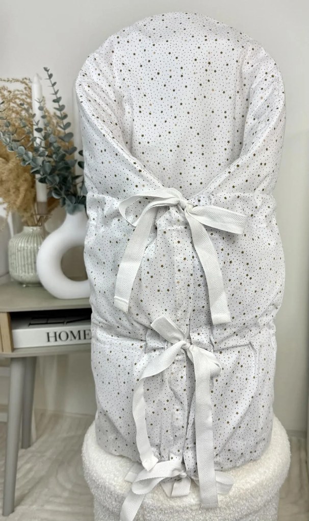 Obliečka na zavinovačku Hnedé Hviezdičky 73×73 cm – bavlnená obliečka na klasickú zavinovačku