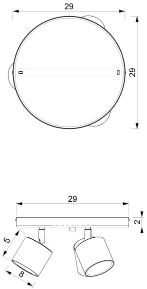 Bodové svietidlo DIXIE 3xGX53/11W/230V modrá