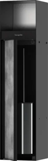 Hansgrohe XtraStoris Rock wc kefa s držiakomvo farbe matná čierna 56 062 670