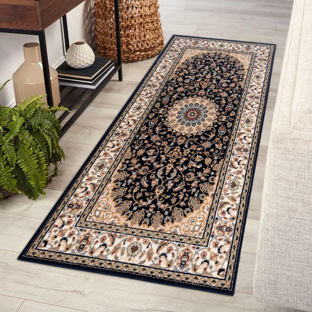 Koberec NAIN Ruža, rám 7177/51011 béžovo/ čierny