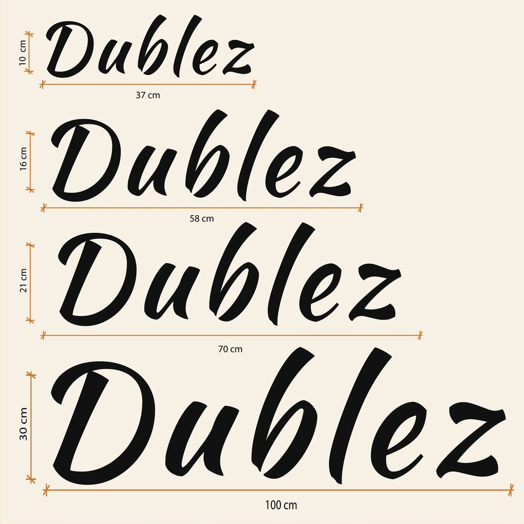 DUBLEZ | Vlastné meno na stenu z dreva
