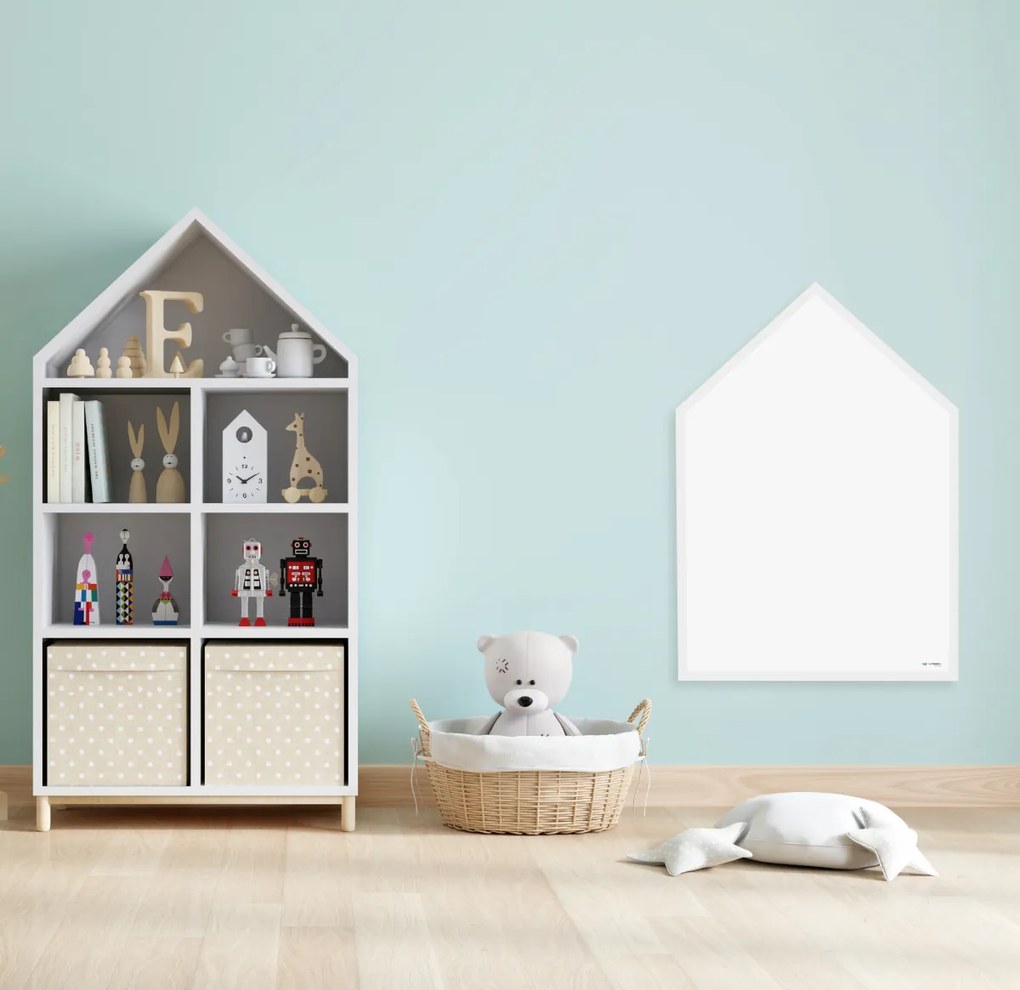 Toptabule.sk  Magnetická tabuľa Domček v drevenom ráme + 7 farieb rámu