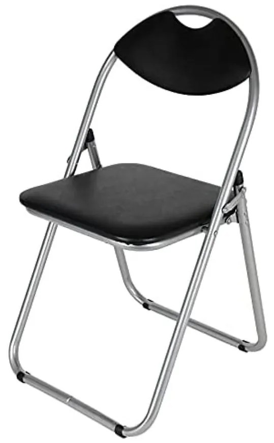 Skladacia stolička Atom Silver čierna