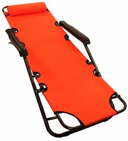 Garthen 29464 Skladacie záhradné lehátko - oranžová