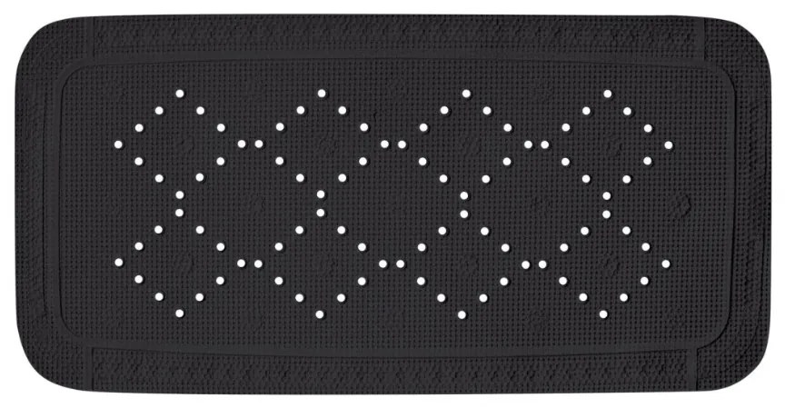 Spirella Protiskluzová podložka do vany ALASKA,čierna, 91 x 36 cm