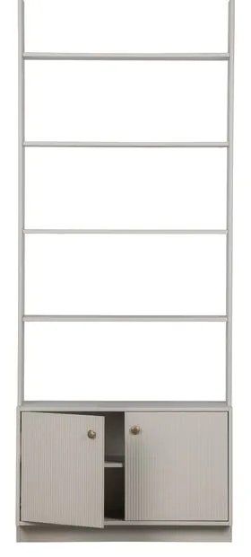 Svetlosivá modulárna knižnica z borovicového dreva 80x200 cm Madu – WOOOD