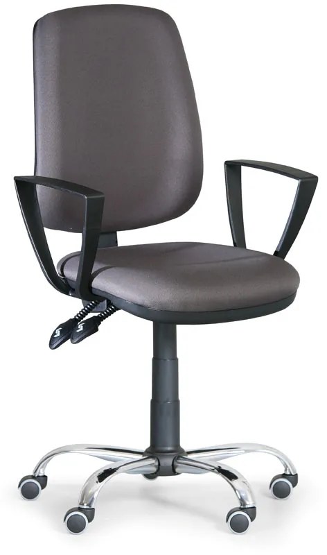 Antares Kancelárska stolička ATHEUS s podpierkami rúk, kovový kríž, modrá