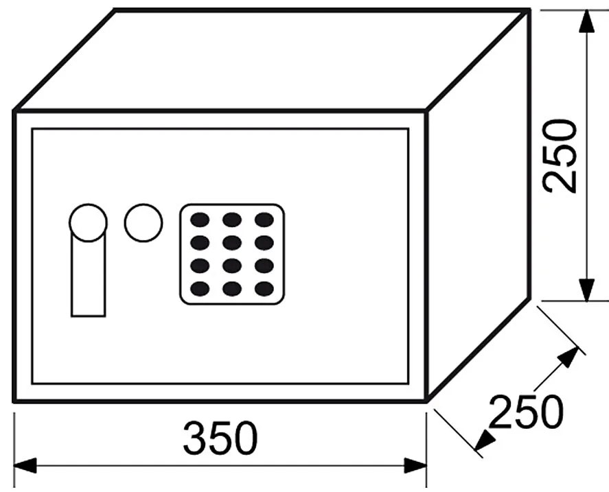 Oceľový trezor s elektronickým zámkom RICHTER RS.25R.EDK, RICHTER bílá
