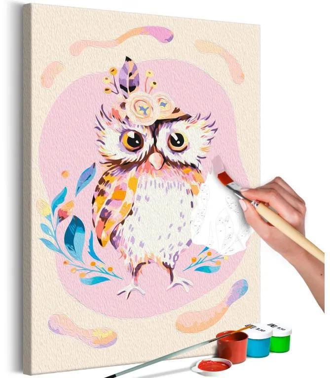 Obraz - maľovaný podľa čísel Owl Chic
