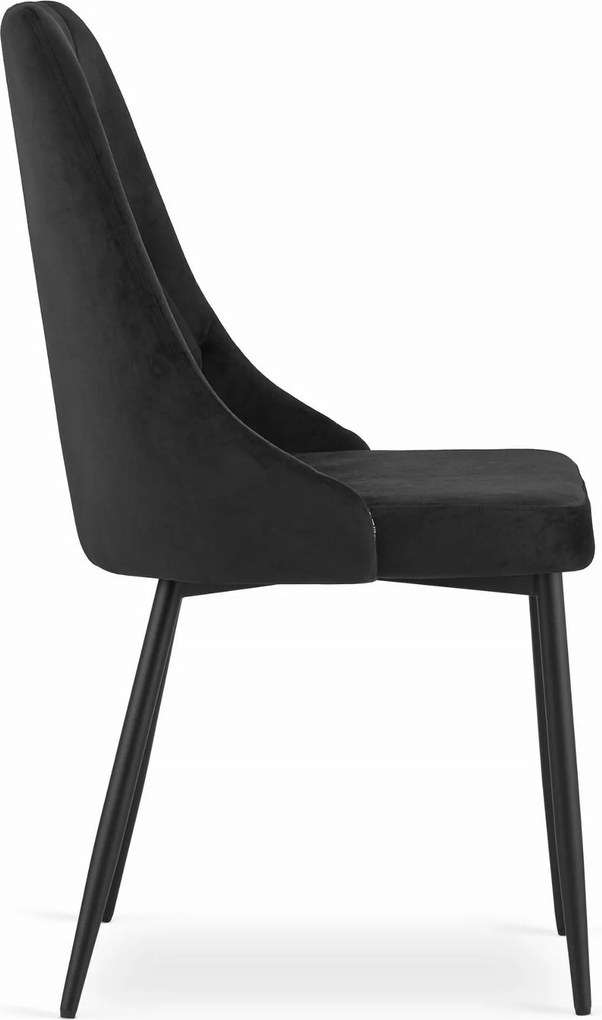 AKCIA Čierna zamatová jedálenská stolička IMOLA II. akosť