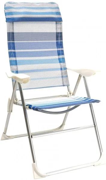DEMA Plážová sklápacia stolička Baltimore, modrá