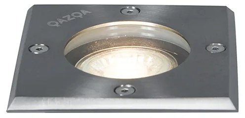 Zapojený bodový svietidlo oceľ 10,5 cm IP65 - Basic Square