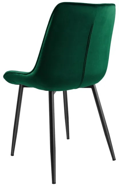 Jedálenská stolička NORMAN zamatová, tmavozelená