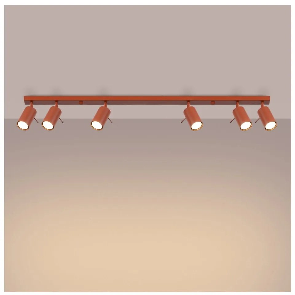 Bodové svietidlo v tehlovej farbe 6x117 cm Etna – Sollux