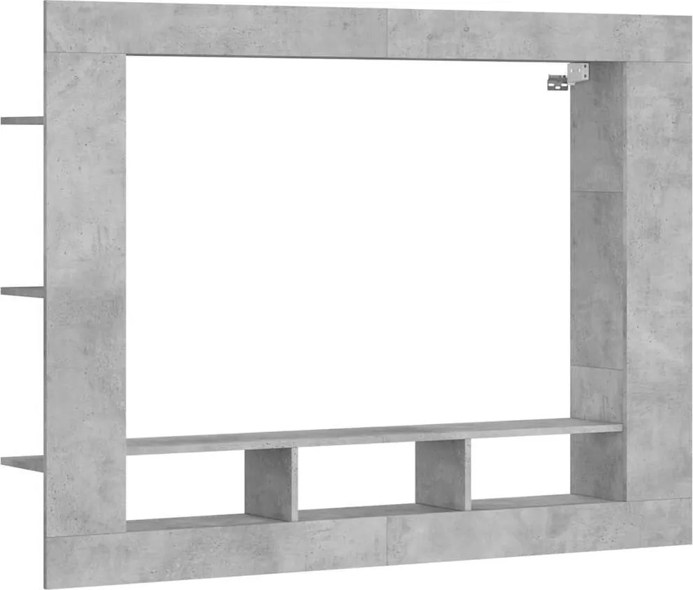 Multidom TV skrinka betónovo sivá 152x22x113 cm kompozitné drevo