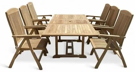 7-dielny set záhradného nábytku Bali II, teak