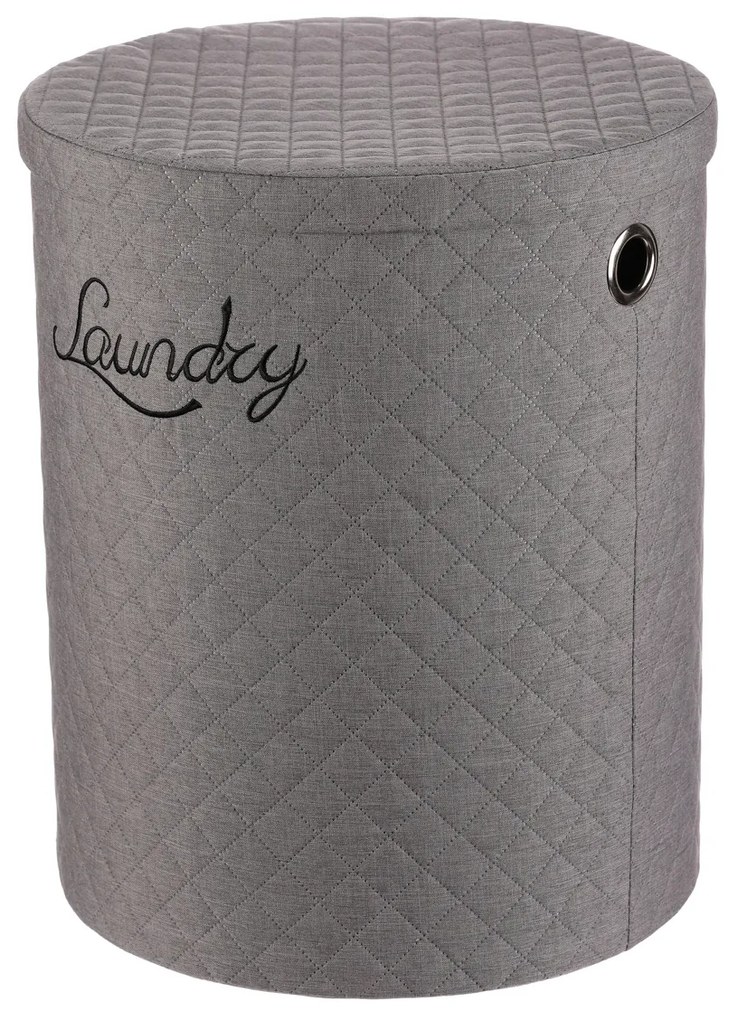 Autronic - Koš prádelní - látka, kulatý, šedý, cena za sadu 5 ks - DT3007 GREY