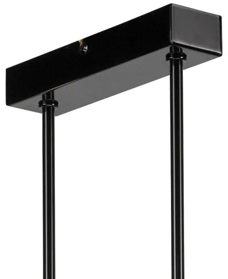 Luster na tyči ASTRID 4xE27/60W/230V čierna