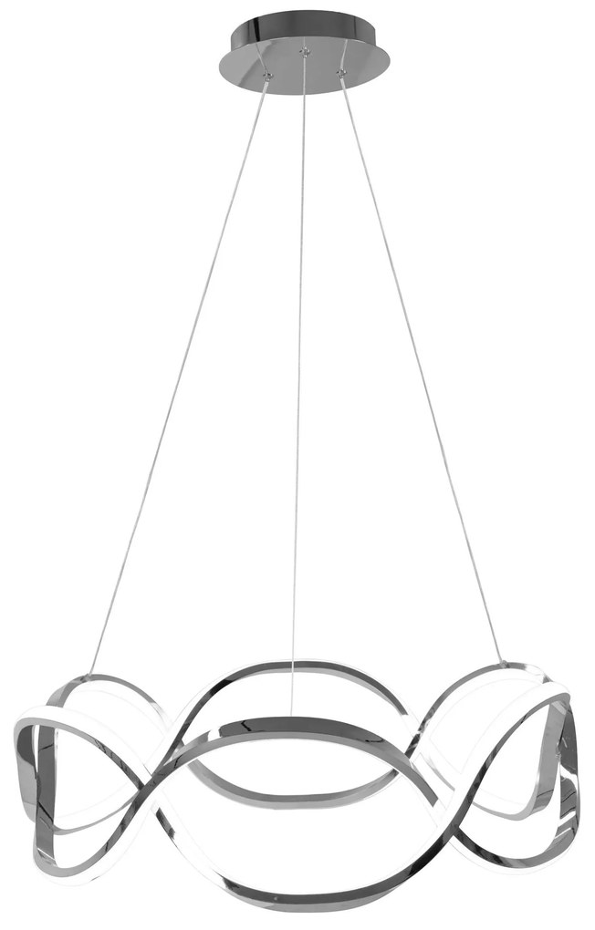 Toolight - LED závesné svietidlo APP801-CP + diaľkové ovládanie, chrómová, OSW-04024