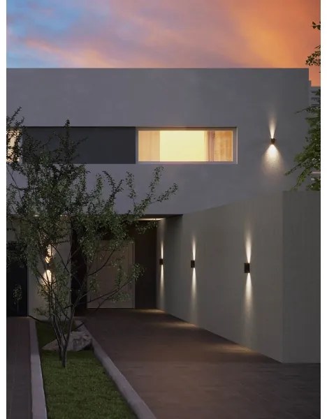 Redo 90636 - LED Vonkajšie svietidlo SONNY 2xLED/5W/230V 2200/4000K IP54 antracit