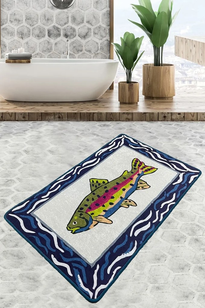 Kúpeľňová predložka Pescado 40x60 viacfarebná