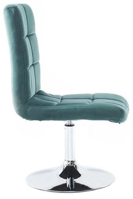 LuxuryForm DESIGN Stolička TOLEDO VELUR na striebornom tanieri - zelená